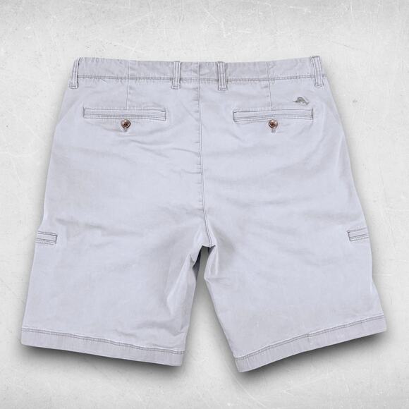 Tommy Bahama Boracay Cargo Bermuda Shorts Men 36 Gray Utility Preppy Minimalist - Picture 2 of 11